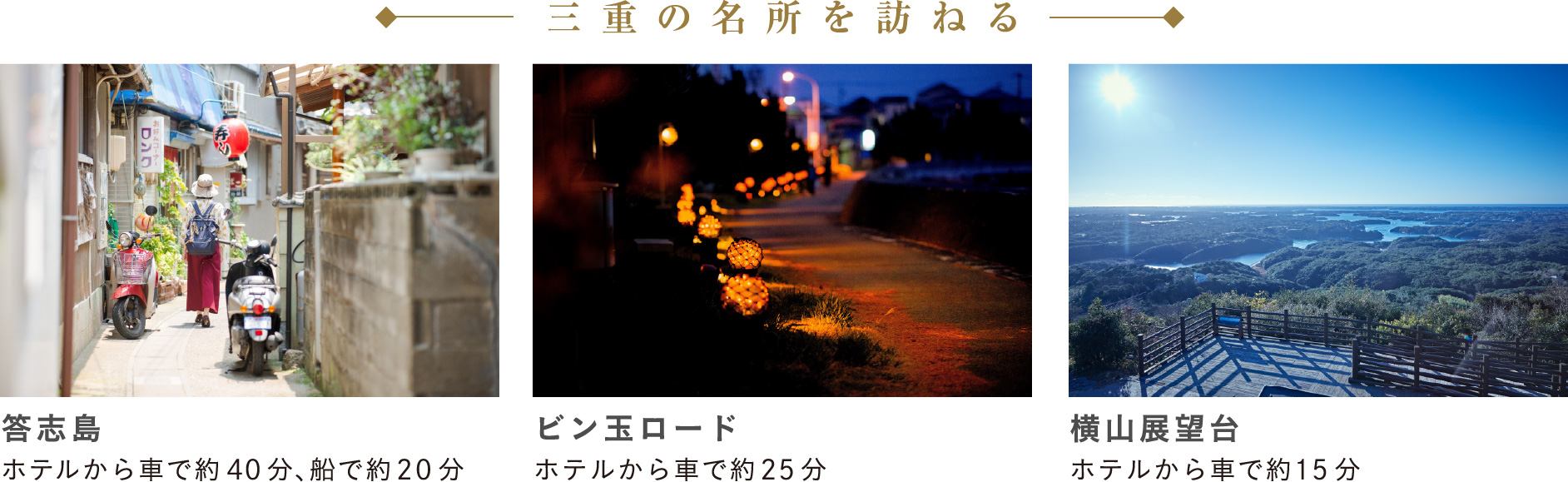 三重の名所を訪ねる